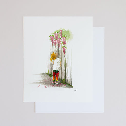 "FLOWER FENCE" ARCHIVAL GICLEE ART PRINT